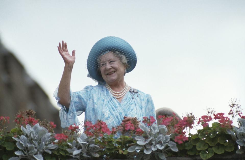 the queen mother 1900   2002 celebrates her 87th birthday, london, 4th august 1987 photo by tim graham photo library via getty images