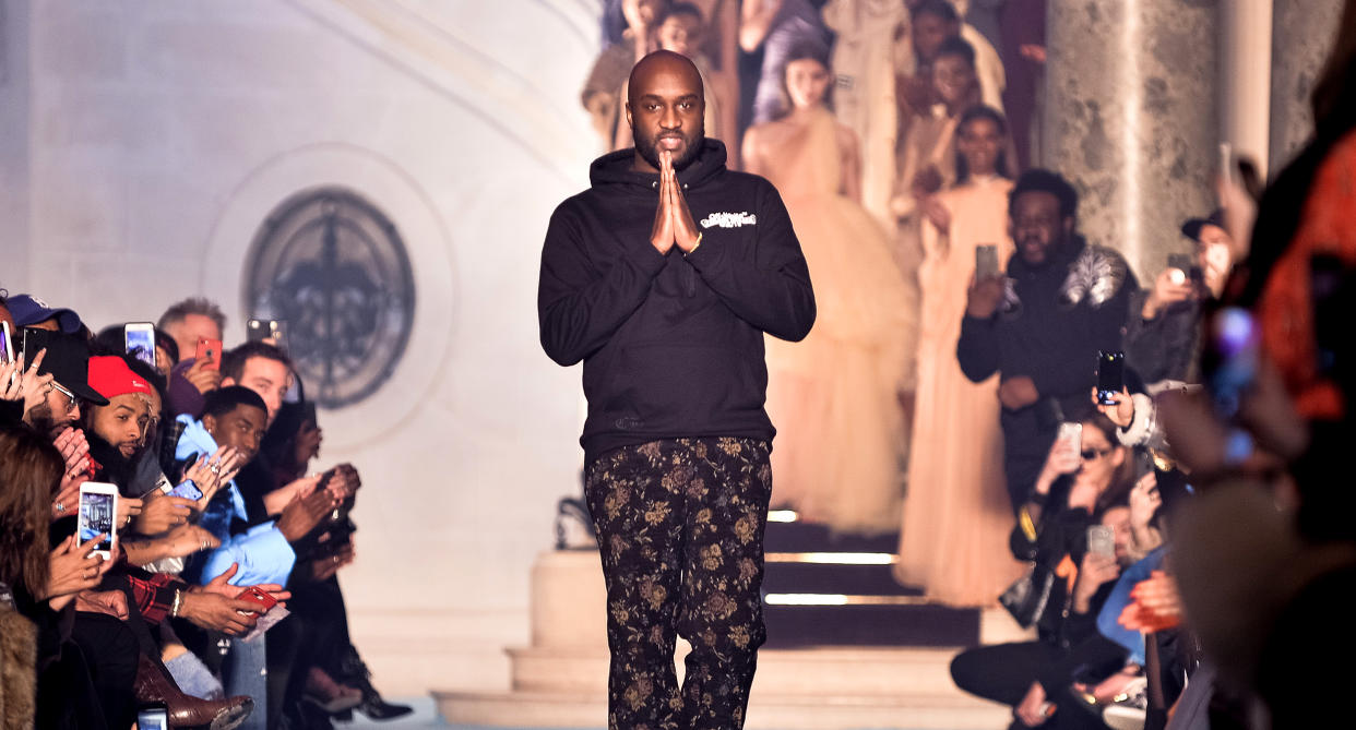 Designer Virgil Abloh at the Off-White show as part of the Paris Fashion Week Womenswear Fall/Winter 2018/2019 on March 1. (Photo: Francois Durand/Getty Images)