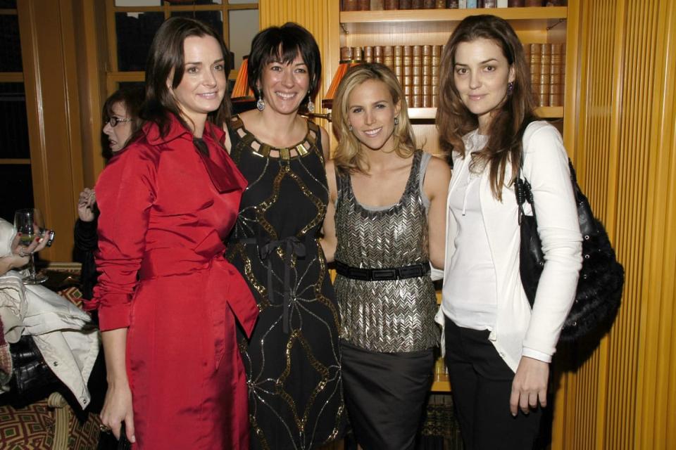 <div class="inline-image__caption"><p> Annie Churchill, Ghislaine Maxwell, Tory Burch and Fernanda Niven attend Bobbi Brown's "Living Beauty" Book Launch at Tory Burch Residence on March 13, 2007 in New York City. </p></div> <div class="inline-image__credit">Billy Farrell/Patrick McMullan via Getty </div>