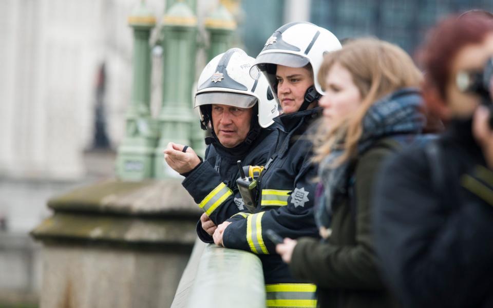 Fire and rescue services scour the River Thames after reports of someone falling or jumping in - Credit: Getty images