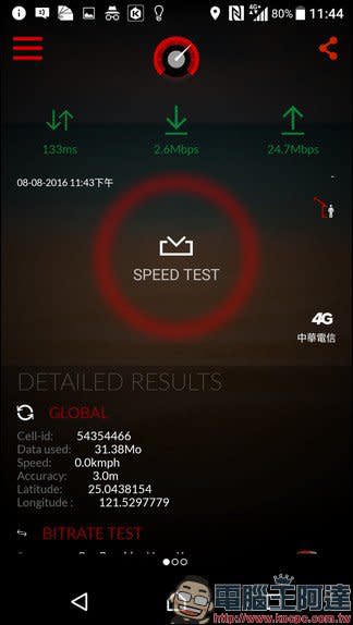 使用最高品質的行動網路遊玩《Pokémon Go》　帶你看看中華電信大4G的驚人網速