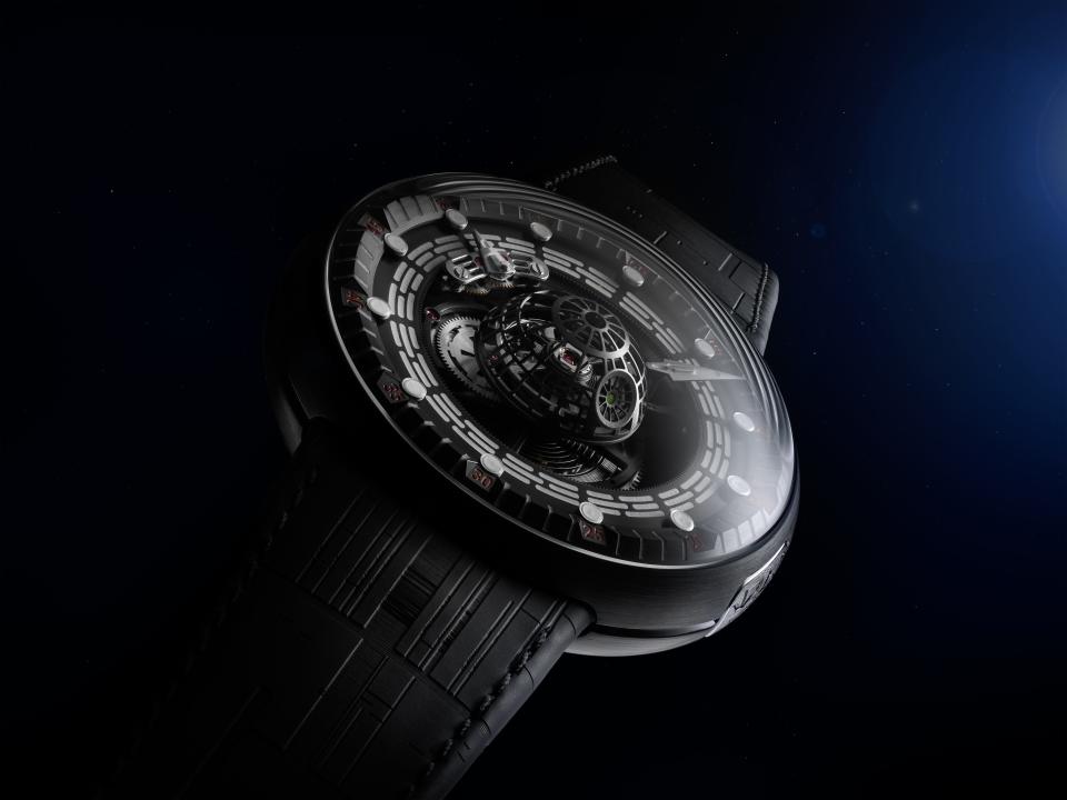 A limited-edition Swiss-made "Star Wars" Tourbillon watch inspired by the Death Star will set you back $150,000.