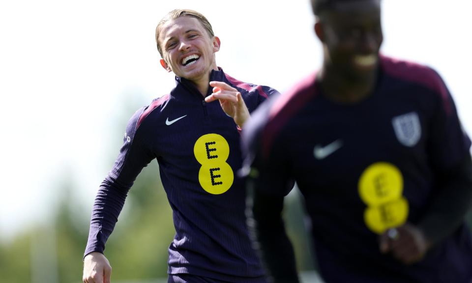 <span>Conor Gallagher, despite his protracted departure from Chelsea, said: ‘I am so thankful and grateful for everything they did for me.’</span><span>Photograph: Eddie Keogh/The FA/Getty Images</span>