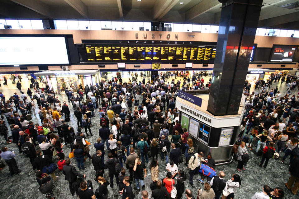 The flooding caused travel chaos elsewhere, including Euston (PA)