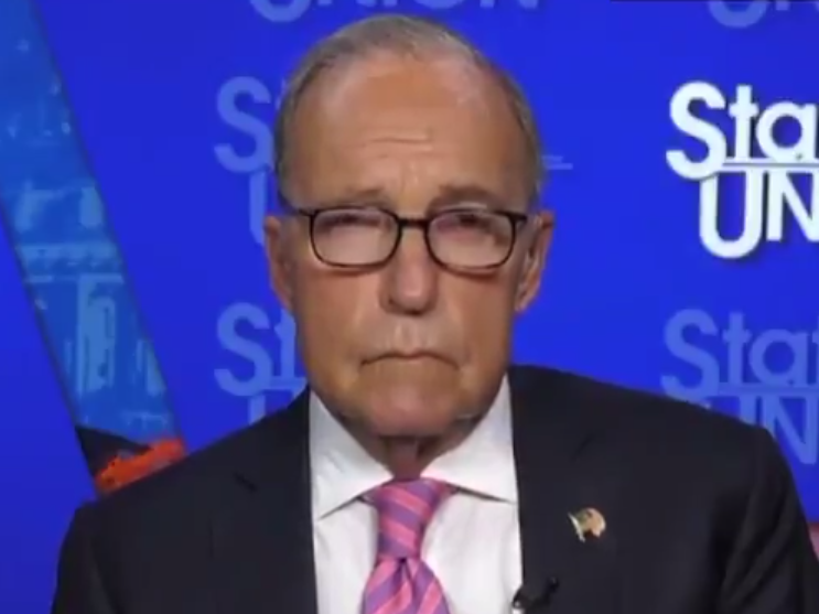 Larry Kudlow speaking to Jake Tapper on Sunday: (CNN)