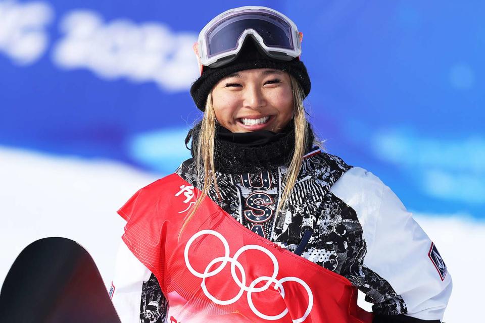 Ezra Shaw/Getty Chloe Kim on February 10, 2022 in Zhangjiakou, China.