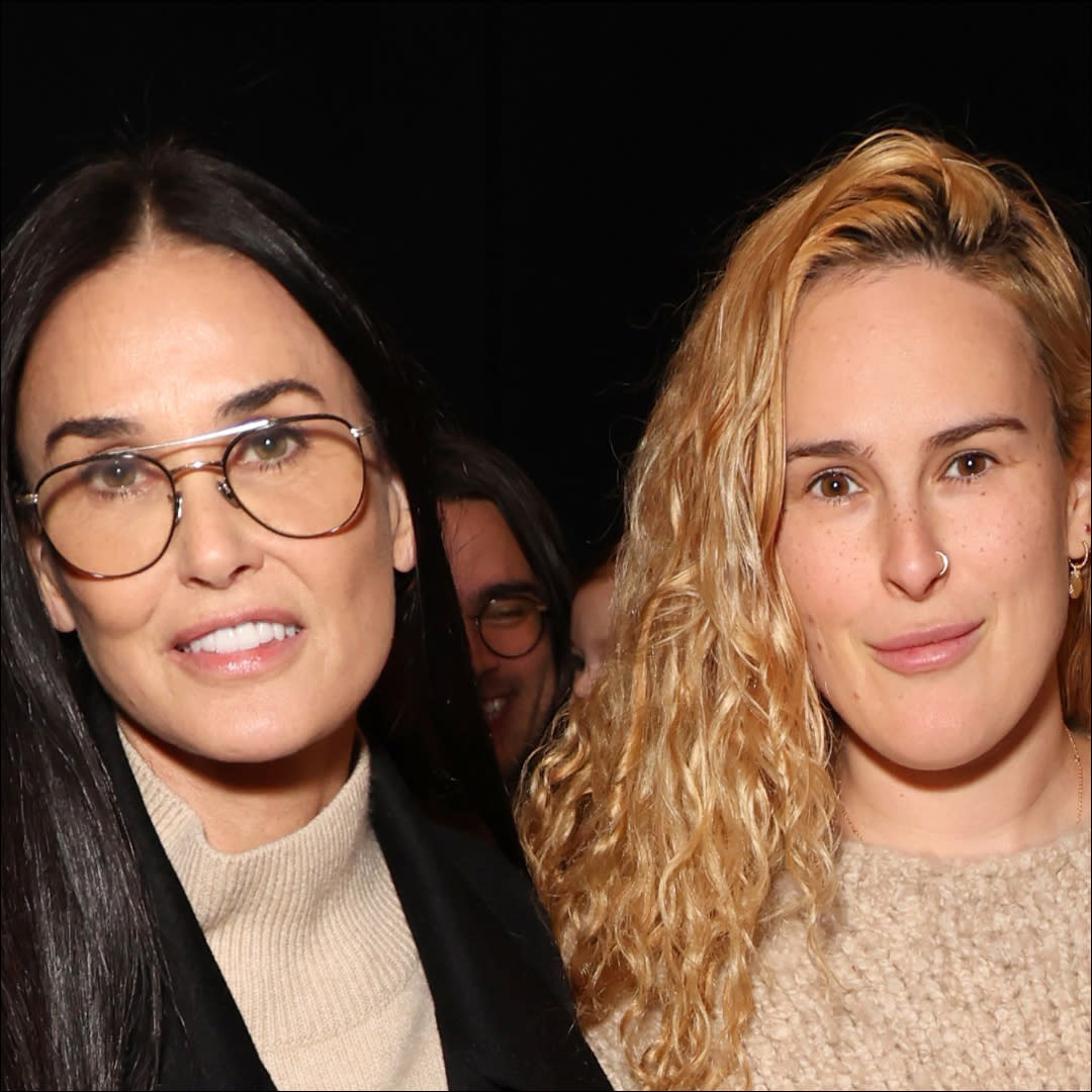  Demi Moore and Rumer Willis coordinate outfits at LA screening of environmental documentary. 