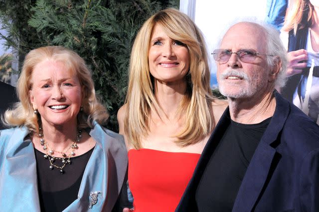 <p>Barry King/FilmMagic</p> From left: Diane Ladd, Laura Dern and Bruce Dern in Los Angeles, California in November 2014.