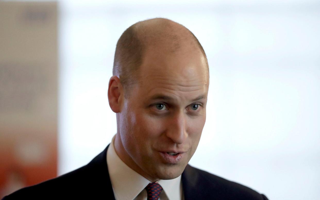 Prince William debuted a new, sleek hair style while launching the Step into Health programme yesterday - PA