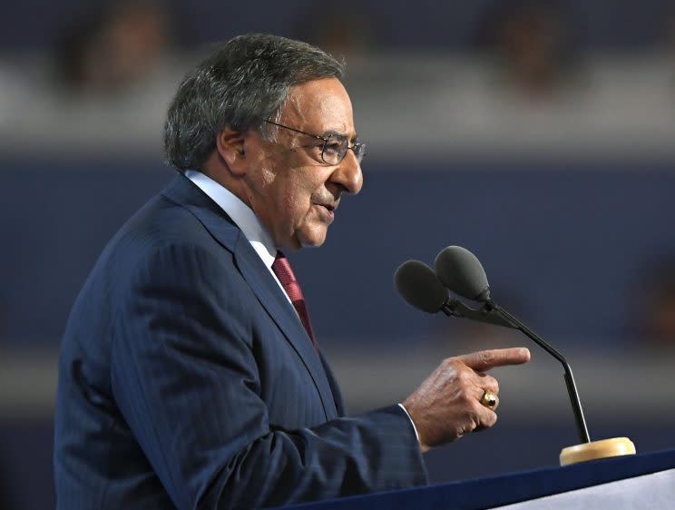 Former Defense Secretary Leon Panetta speaking at the Democratic National Convention. (Photo: Mark J. Terrill/AP)