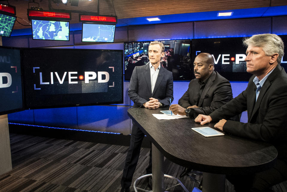 Image: Live PD was hosted by Dan Abrams, with analysis by Tom Morris Jr. and Sgt. Sean 