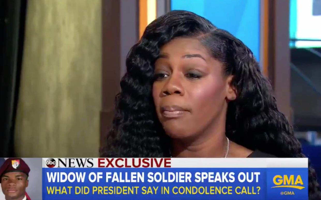 Myeshia Johnson in a first interview with Good Morning America 