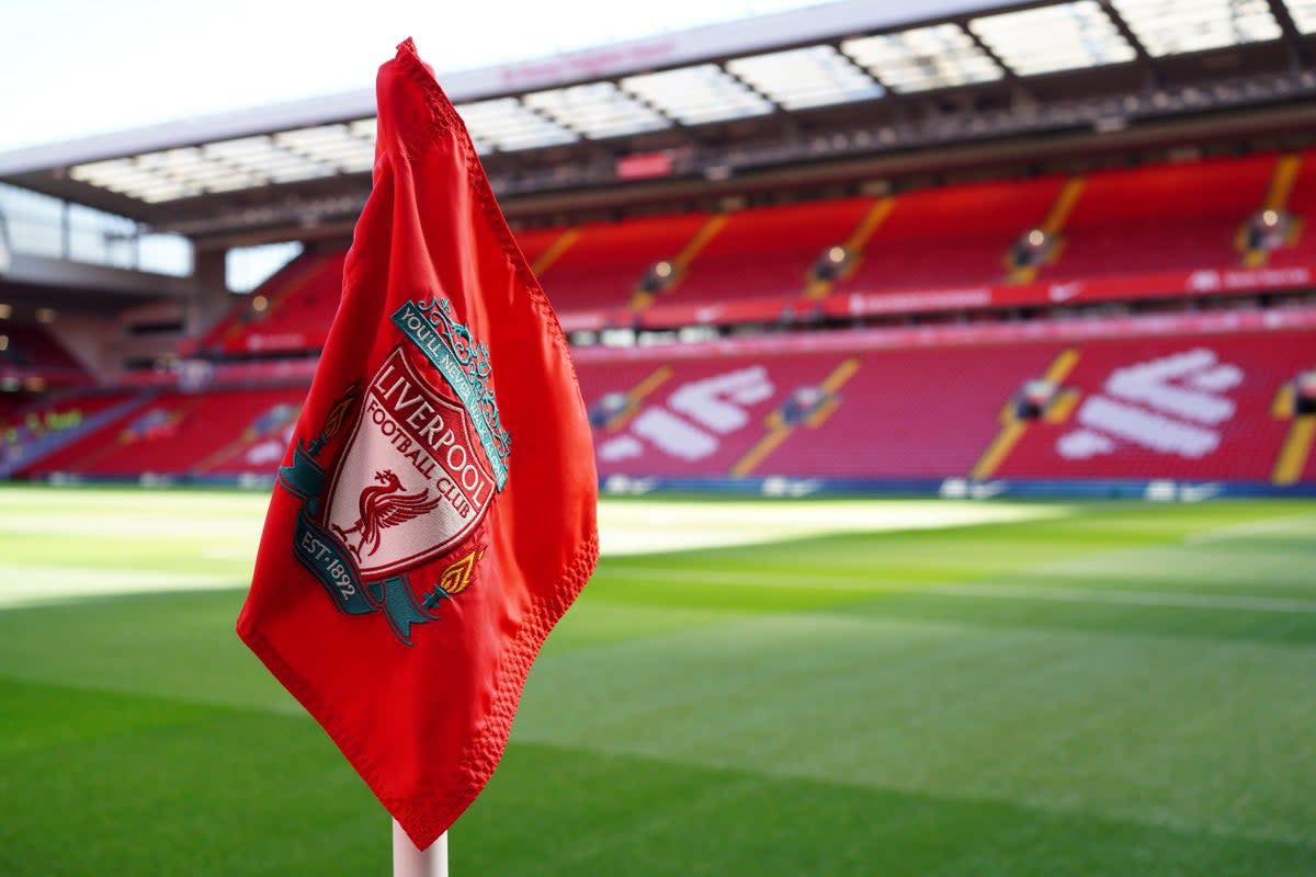 Three men have been arrested for alleged homophobic chanting at Anfield (Peter Byrne/PA) (PA Wire)