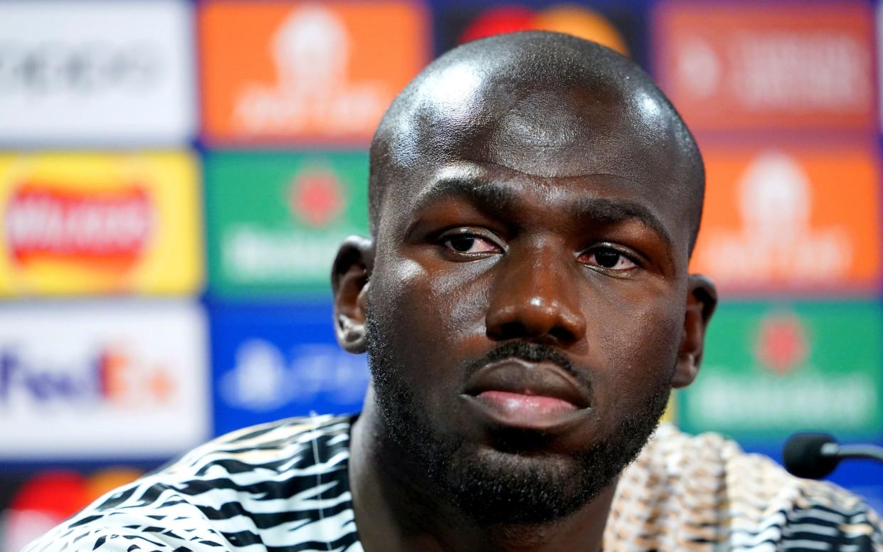 Chelsea's Kalidou Koulibaly during a press conference at Stamford Bridge, London. Picture date: Tuesday October 4, 2022 - PA