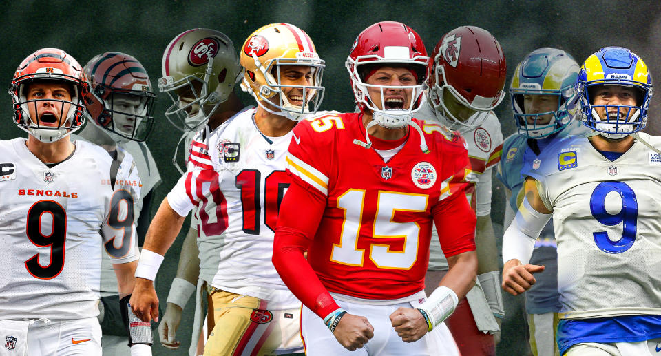 The Chiefs, 49ers, Rams and Bengals all played tight, emotional games in the divisional round. Is the threat of a letdown this weekend lingering? (Michael Wagstaffe/Yahoo Sports)