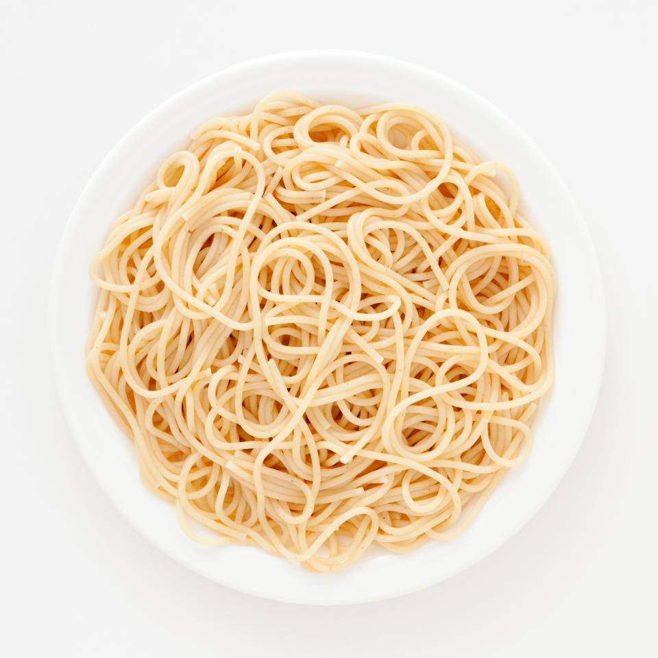 bowl of plain spaghetti