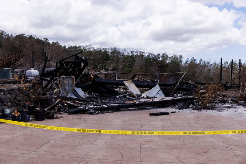 FILE PHOTO: Fire damage in Kula, Maui from wildfires in Hawaii