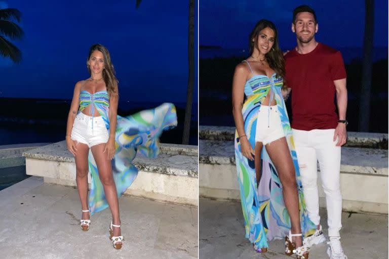 Antonela Roccuzzo deslumbró con su look playero en las costas de Miami