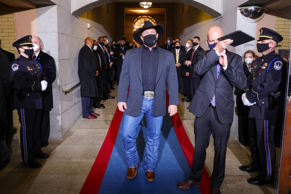 Garth Brooks at the Capitol for the inauguration, January 20, 2021.