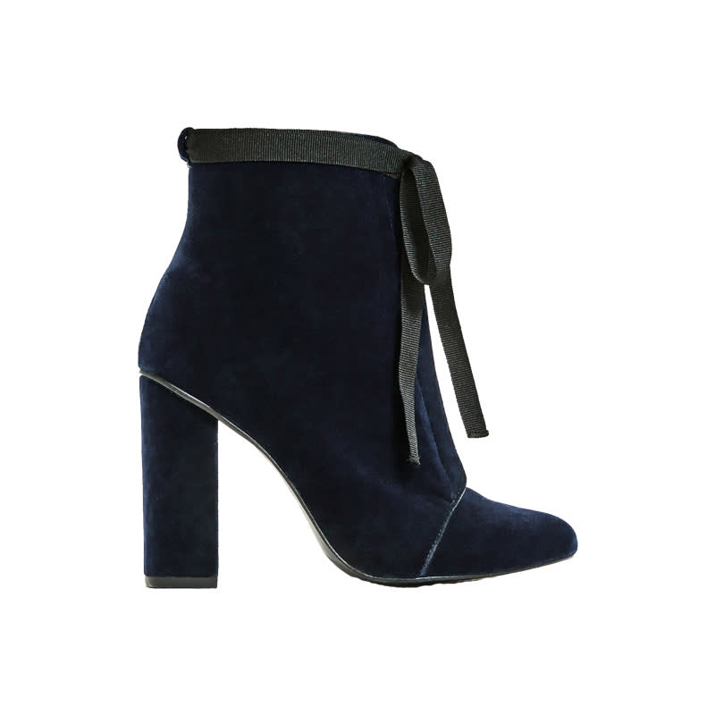 <a rel="nofollow noopener" href="http://www.zara.com/us/en/woman/shoes/ankle-boots/high-heel-velvet-ankle-boots-c288001p3677048.html" target="_blank" data-ylk="slk:High Heel Velvet Ankle Boots, Zara, $70;elm:context_link;itc:0;sec:content-canvas" class="link ">High Heel Velvet Ankle Boots, Zara, $70</a>