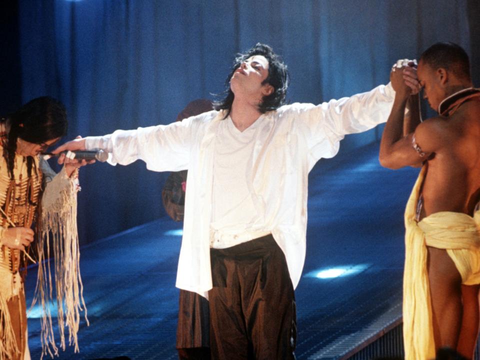 Messiah complex: Michael Jackson during his 1996 Brit Awards performanceRichard Young/Shutterstock
