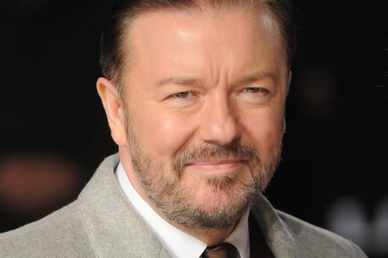 Ricky Gervais' "Armageddon" comedy special will premiere on Netflix next month. File Photo by Paul Treadway/UPI