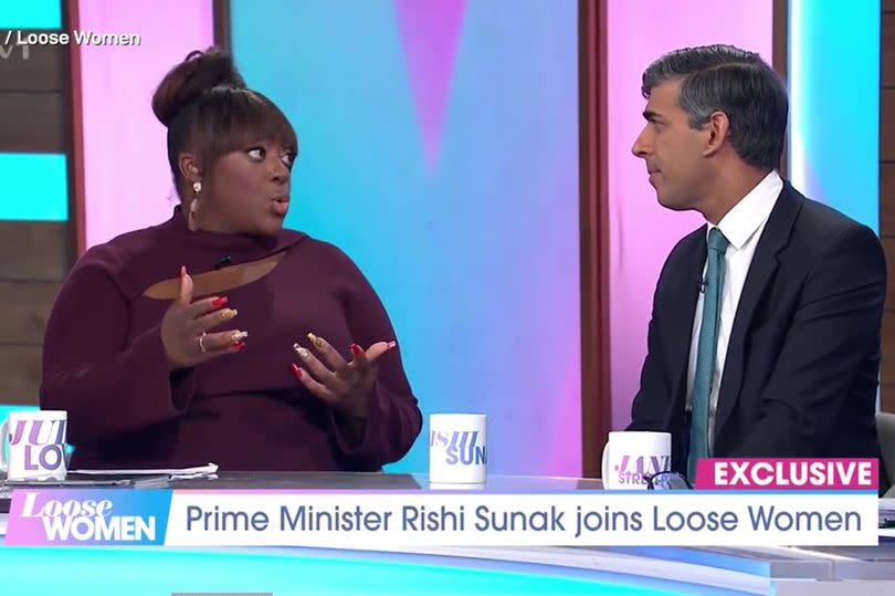 Judi Love and Rishi Sunak on Loose Women