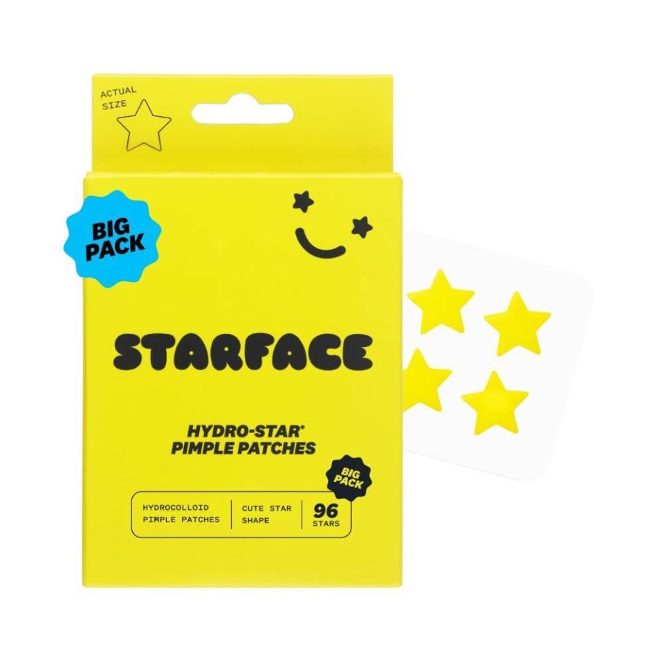 <p><strong>Starface World</strong></p><p>amazon.com</p><p><strong>$26.99</strong></p><p><a href="https://www.amazon.com/dp/B0BHF7GKQ6?tag=syn-yahoo-20&ascsubtag=%5Bartid%7C10049.g.37683238%5Bsrc%7Cyahoo-us" rel="nofollow noopener" target="_blank" data-ylk="slk:Shop Now;elm:context_link;itc:0;sec:content-canvas" class="link ">Shop Now</a></p><p>Heal acne spots and look good doing it, thanks to these star-shaped pimple patches that are made with 100 percent hydrocolloid. Trust, it makes for a great stocking stuffer.</p>