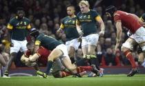 Rugby Union Britain - Wales v South Africa - Principality Stadium, Cardiff, Wales - 26/11/16 Wales' Ken Owens scores a try Reuters / Rebecca Naden