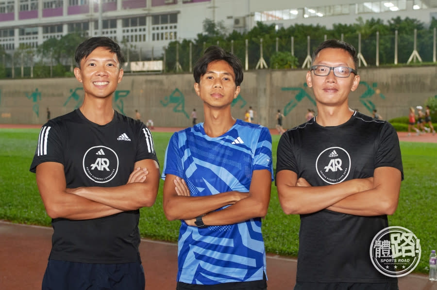 （左起）AR隊長華進、Pacer Team教練李卓謙、偉龍。