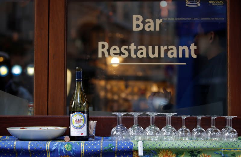 Parisians celebrate Beaujolais Nouveau wine in Paris