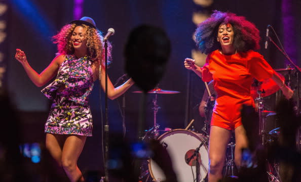 Beyoncé joined Solange for her first girls’ night out since giving birth to twins, and it looks like they had so much fun