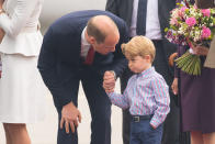 <p>“No, dad. I will not smile for the cameras.” Source: Getty </p>