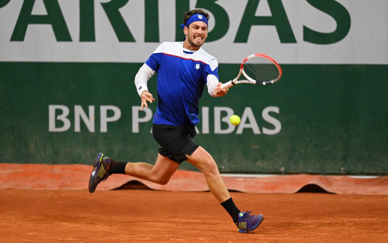 Cameron Norrie faded badly at the end of his match with Daniel Elahi Galan - GETTY IMAGES