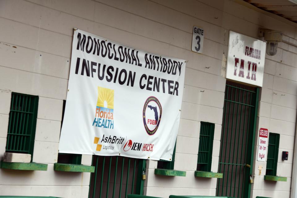 The monoclonal antibody infusion center at the Northwest Florida Fairgrounds is one many clinics around the state of Florida that were opened this summer to provide free treatment to COVID-19 patients. 