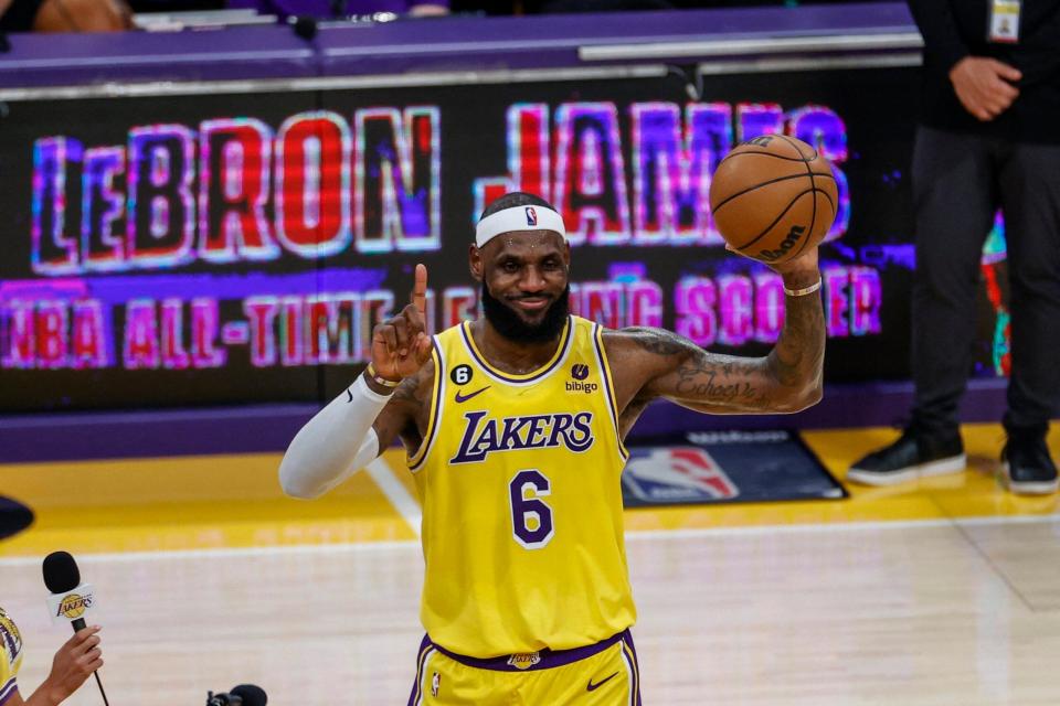 LeBron James becomes NBA all-time leading scorer in Los Angeles, USA - 7 Feb 2023