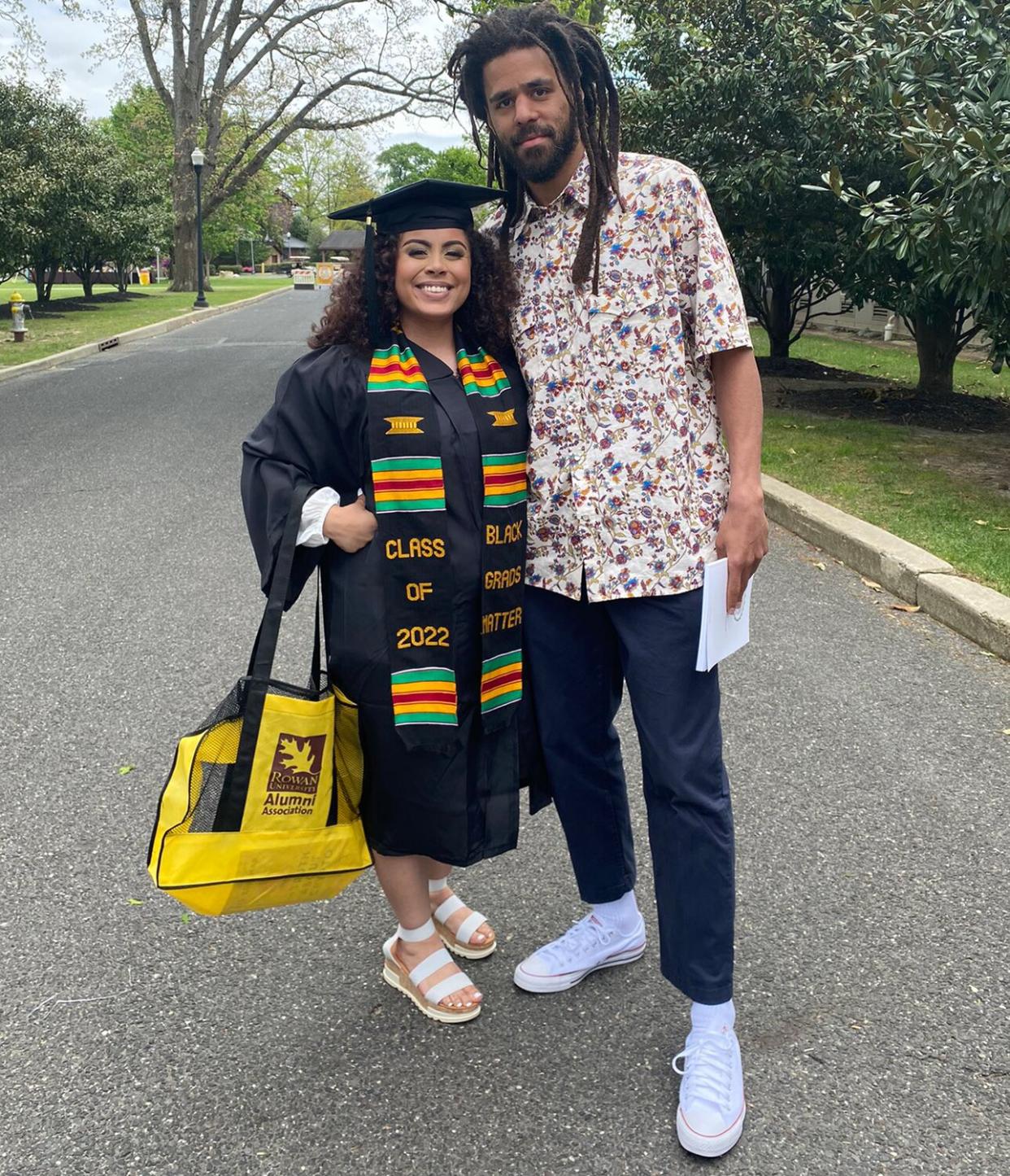 J Cole Attends Fan's College Graduation