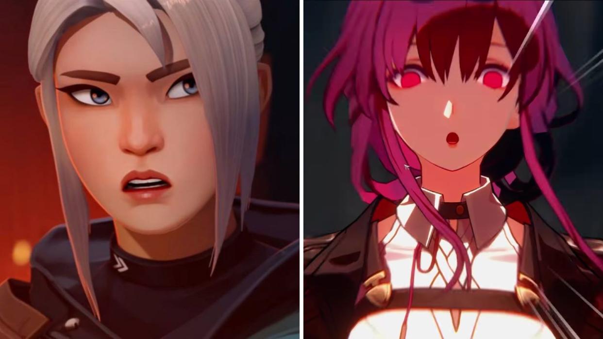 A VALORANT pro player has forced his team to forfeit an official match as he was too busy playing Honkai: Star Rail, HoYoverse's newly-released space fantasy JRPG. Pictured: Jett from VALORANT (left) and Kafka from Honkai: Star Rail (right). (Photos: Riot Games, HoYoverse)