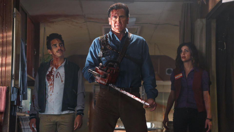 Ash Pablo and Kelly in Ash Vs. Evil Dead