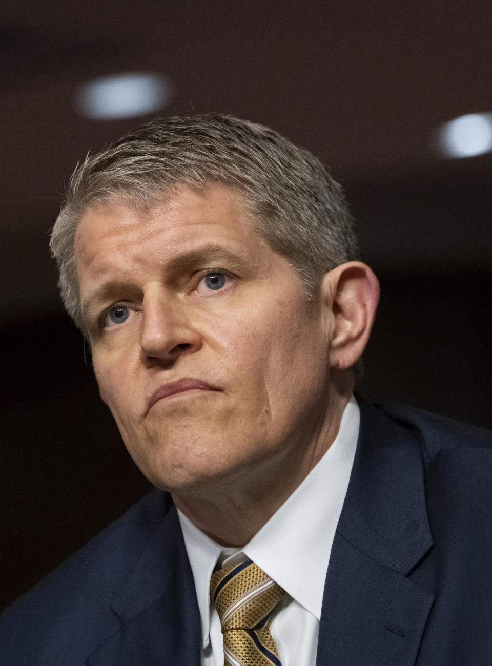 David Chipman testifies during a Senate Judiciary Committee confirmation hearing on May 26, 2021.<span class="copyright">Graeme Sloan—Sipa/AP</span>