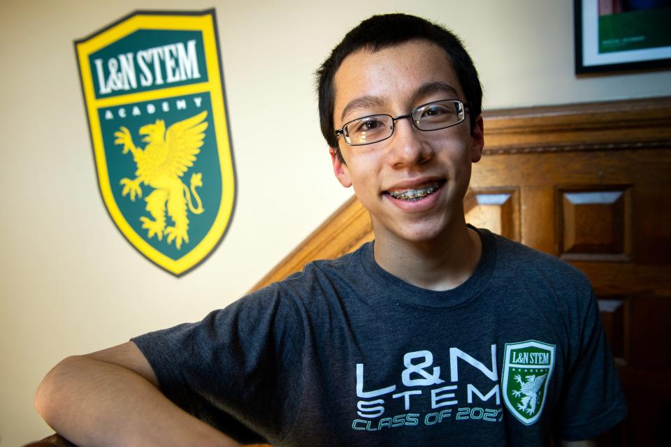 At age 15, L&N STEM Academy student Dominick Pelaia has already developed apps and won recognition for doing so.