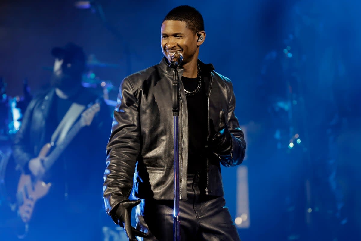 Usher performs onstage during a taping of iHeartRadio's Living Black 2023 Block Party (Getty Images for iHeartRadio)