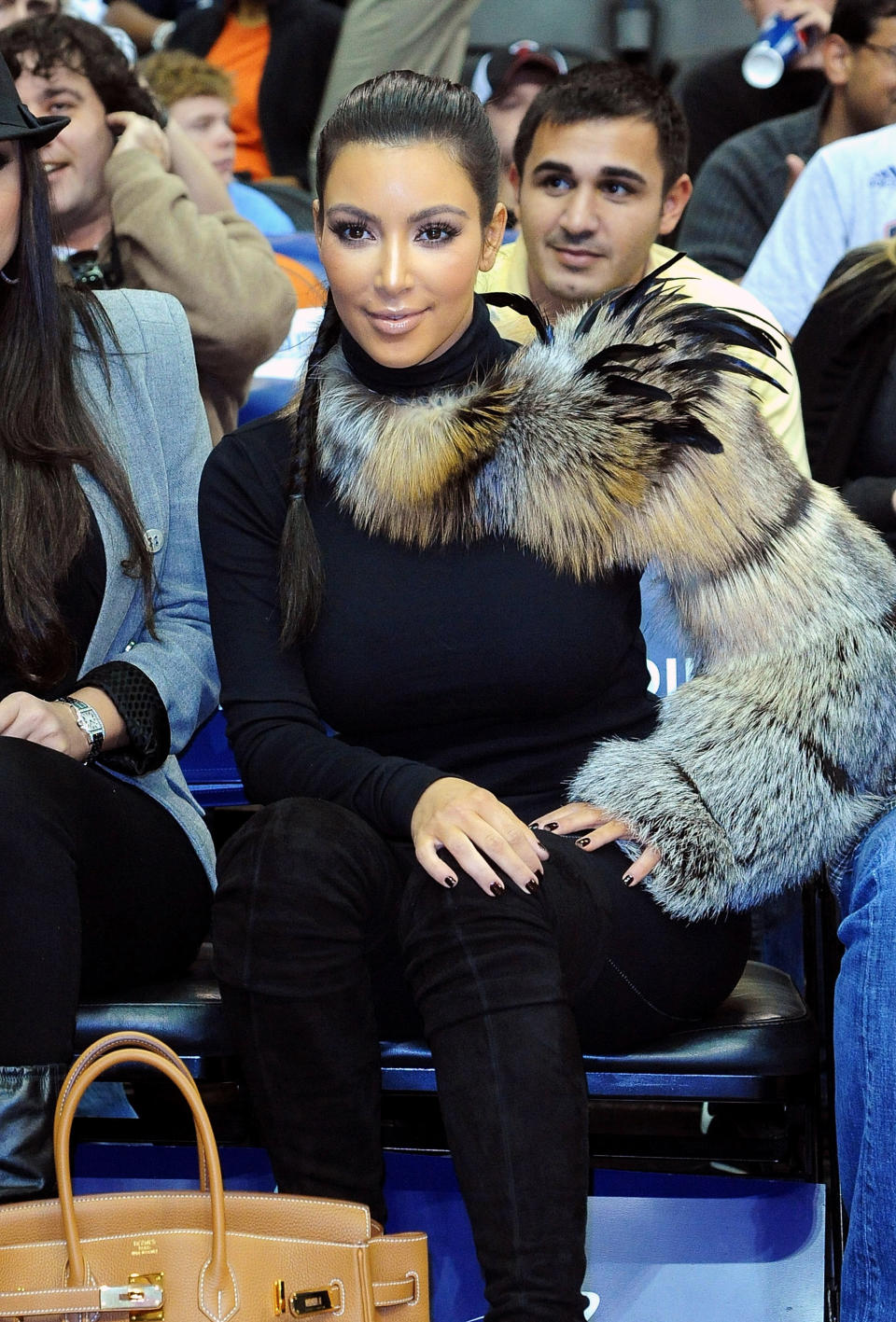 Kim Kardashian attends the Miami Heat versus New Jersey Nets Game at Prudential Center on Oct. 31, 2010, in Newark. (Photo: Getty Images)