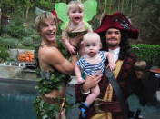 <p>Their very first family Halloween look was courtesy of ‘Peter Pan’. It was an impressive feat considering their twins were merely babies.<br><i>[Photo: Instagram/dbelicious]</i> </p>