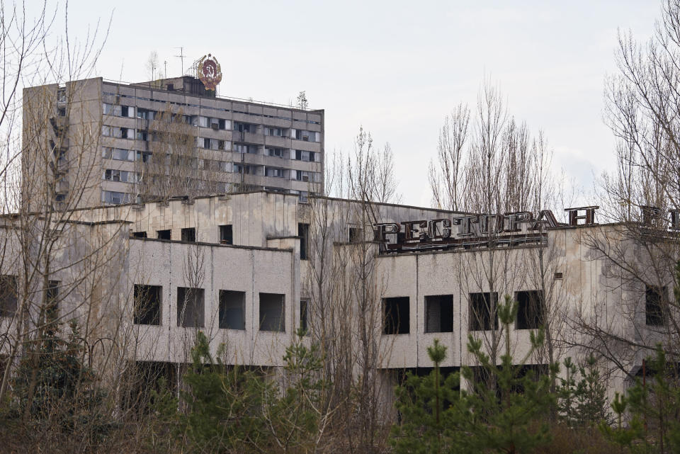 An abandoned restaurant in the Pripyat, near the Chernobyl nuclear power plant in the Exclusion Zone, Ukraine. (Photo: Vitaliy Holovin/Corbis via Getty images)