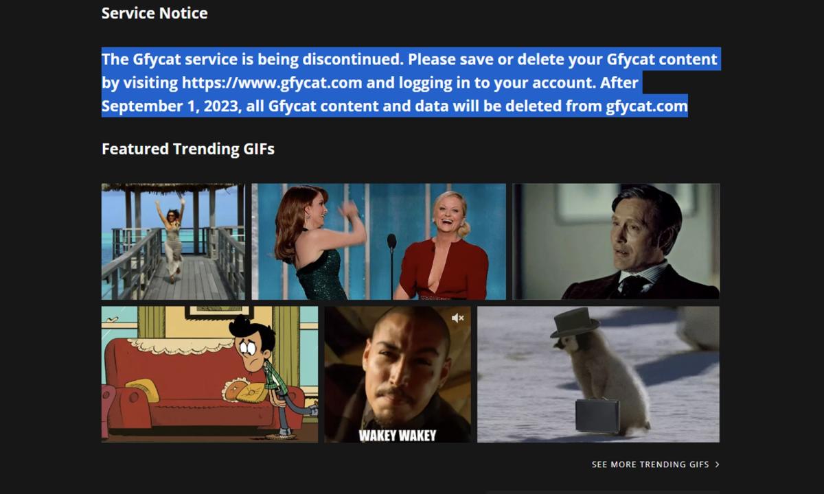 Gfycat is shutting down on September 1st - engadget.com