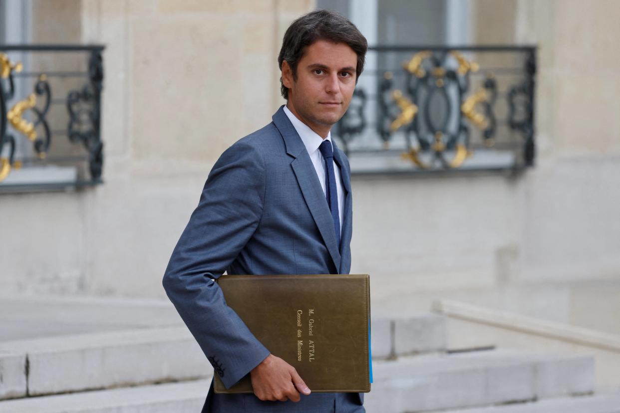 Gabriel Attal photographié mercredi 13 septembre à l’Élysée.