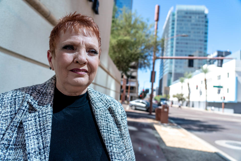 Sandra Dowling, former Maricopa County school superintendent and Republican candidate for Arizona's 9th Congressional District, poses for a portrait in downtown Phoenix on Oct. 4, 2022.