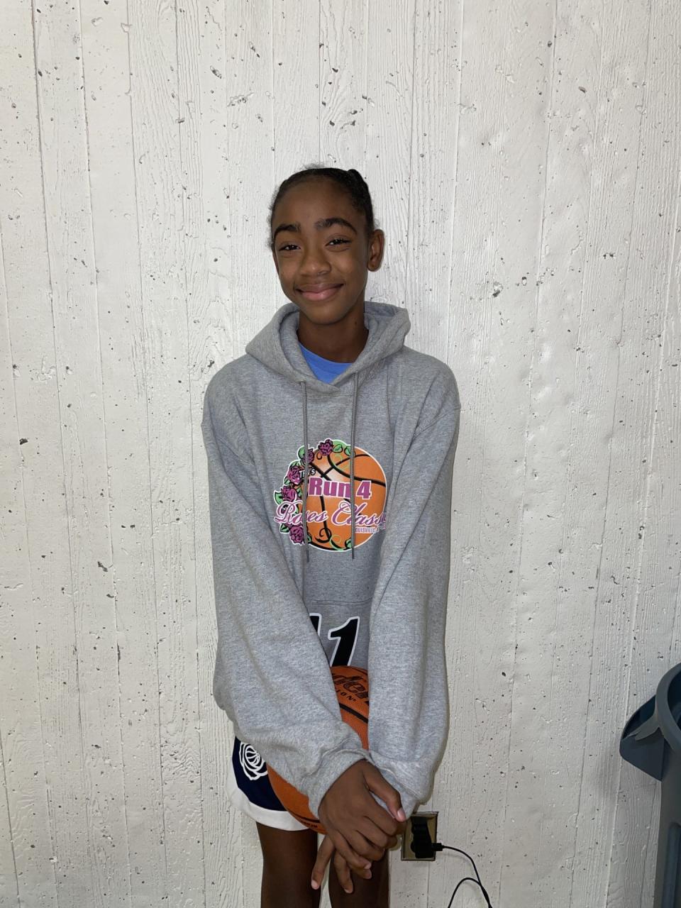Fairport seventh grader Leah Dukes learned from NBA veteran Thomas Bryant at his annual Thomas Bryant Basketball Camp.