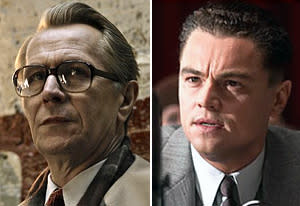 Gary Oldman, Leonardo DiCaprio | Photo Credits: Focus Features, Warner Bros.